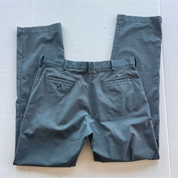 Nike Golf Dri-fit pants 34/34 M Plaid Dark Grey - Picture 7 of 15